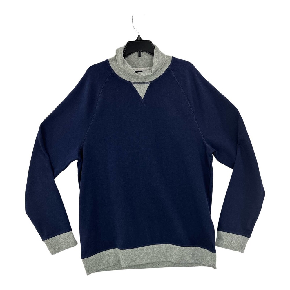 Club Room Men's Turtleneck Fleece Sweatshirt Navy Medium MSRP $55